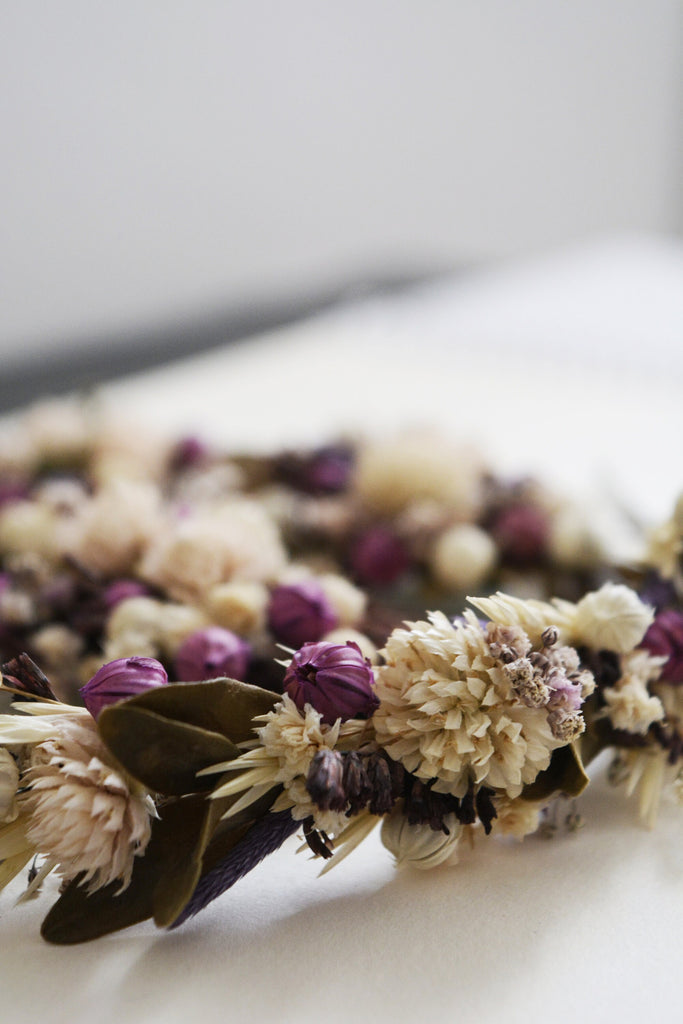 Purple Bridesmaid Flower Comb | Bridal Hair Comb