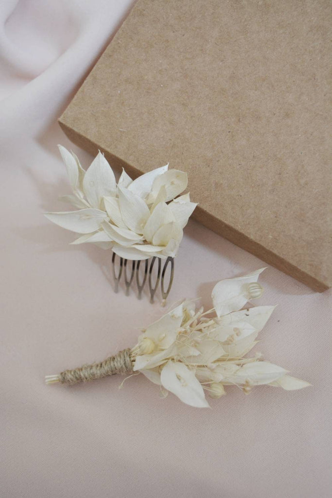 White Flower Hair Comb l Bridal Hair Accessories