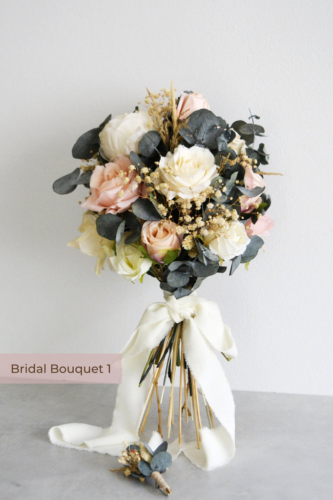 Dusty Pink Bridal Bouquet l Pink Wedding Bouquet | Bridesmaid Bouquet