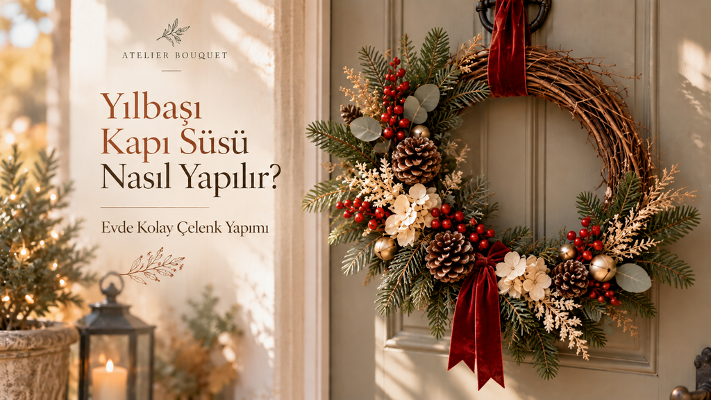 Yılbaşı Kapı Süsü Nasıl Yapılır? Evde Kolay Çelenk Yapımı