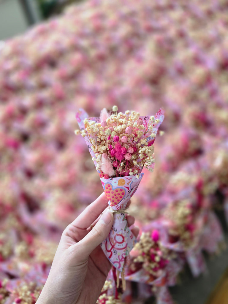 Pembe Kişiselleştirilmiş Mini Buket